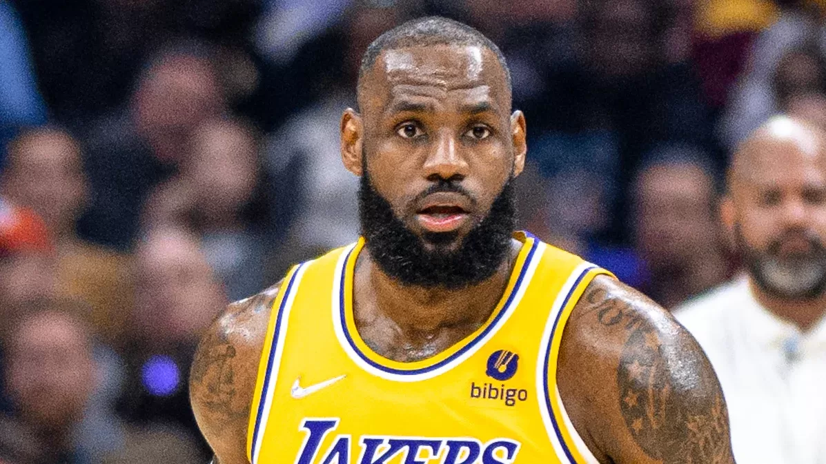 LeBron James, alero de Los Angeles Lakers, durante un partido de la NBA