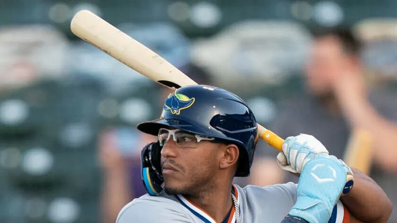 Richie Palacios, jugador de los Tampa Bay Rays, en una foto de referencia