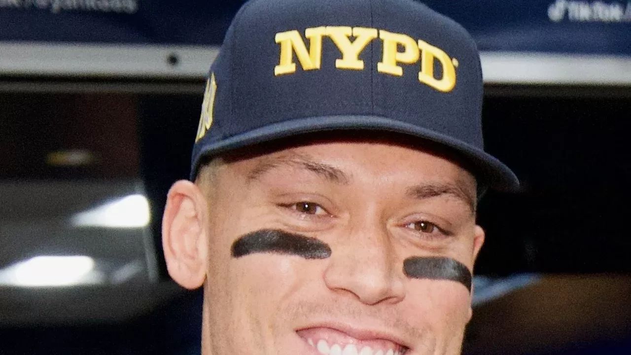 Aaron Judge con el uniforme de los Yankees de Nueva York