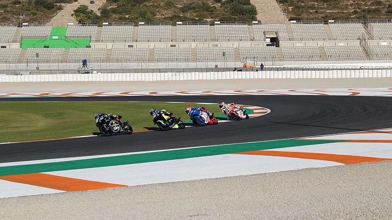 Accion de motociclismo en el Circuito Ricardo Tormo de Valencia