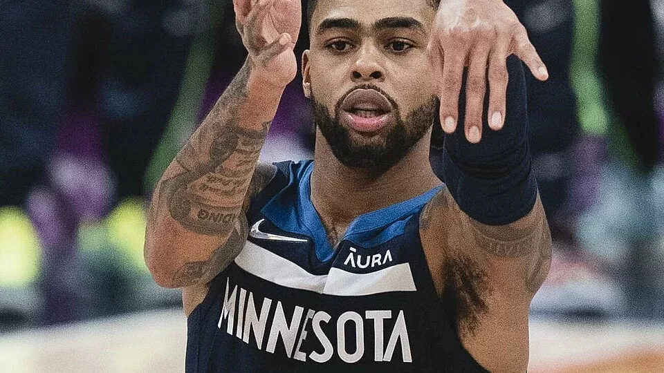 D'Angelo Russell durante un partido de la NBA
