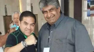 Humberto La Chiquita Gonzalez, expcampeon mundial y promotor de la velada en Ciudad de Mexico