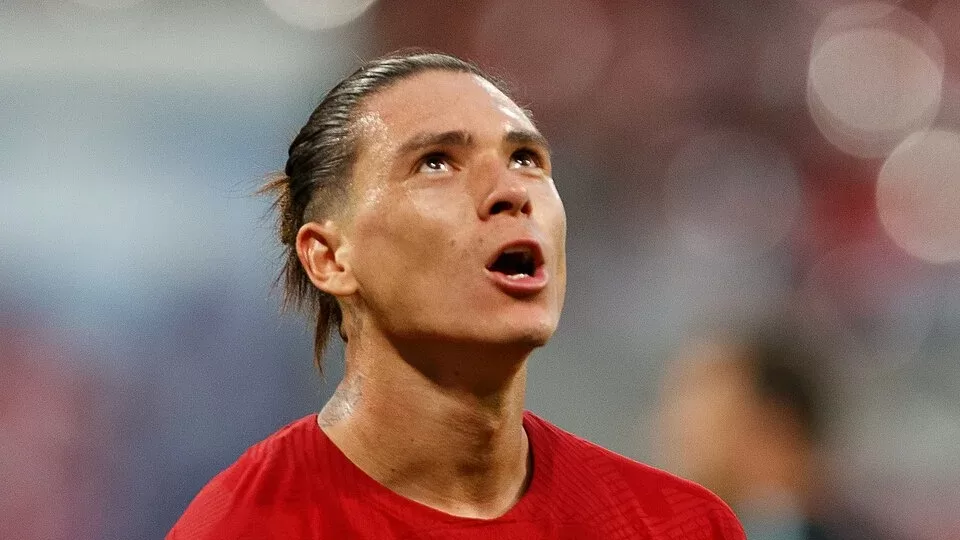 Darwin Nunez, delantero de la Seleccion de Uruguay