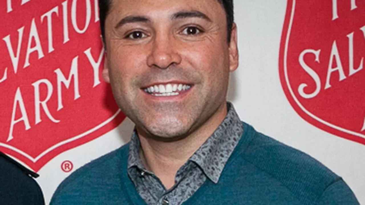 Oscar De La Hoya, presidente de Golden Boy Promotions, promotora de la cartelera Schofield vs. Bahdi