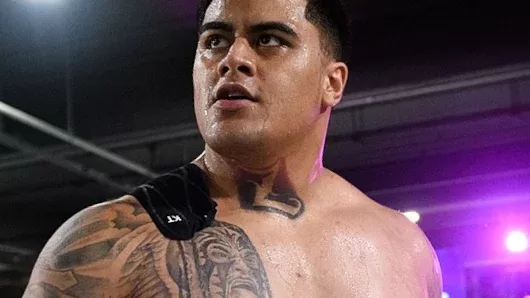 Zilla Fatu durante un combate de WWE NXT