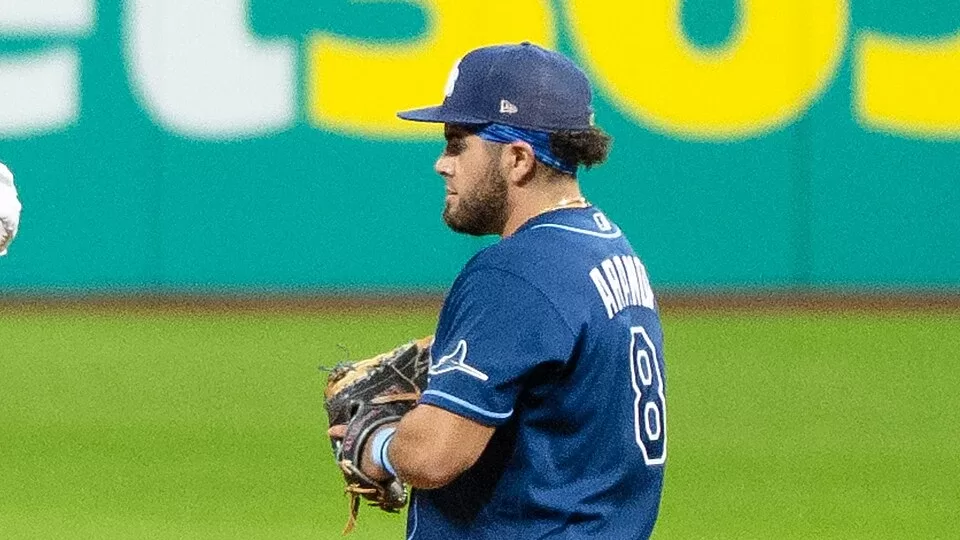 Jonathan Aranda, primera base de Tampa Bay Rays