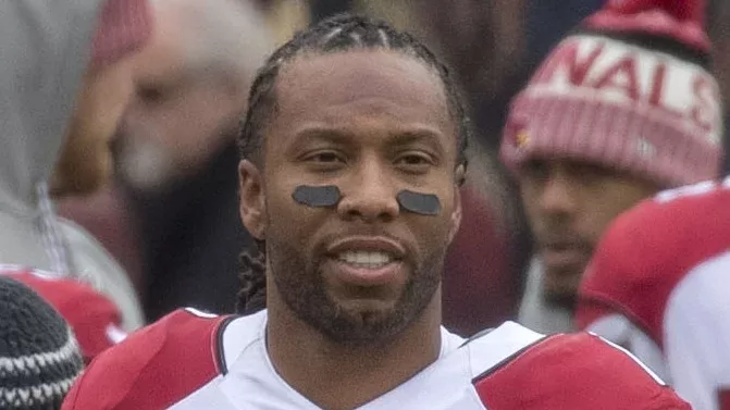 Larry Fitzgerald durante un partido con los Arizona Cardinals