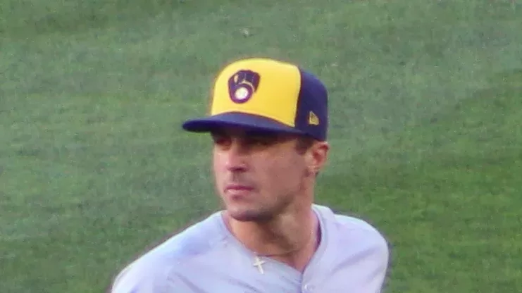 Sal Frelick, jardinero de los Milwaukee Brewers, durante la Serie Mundial 2026