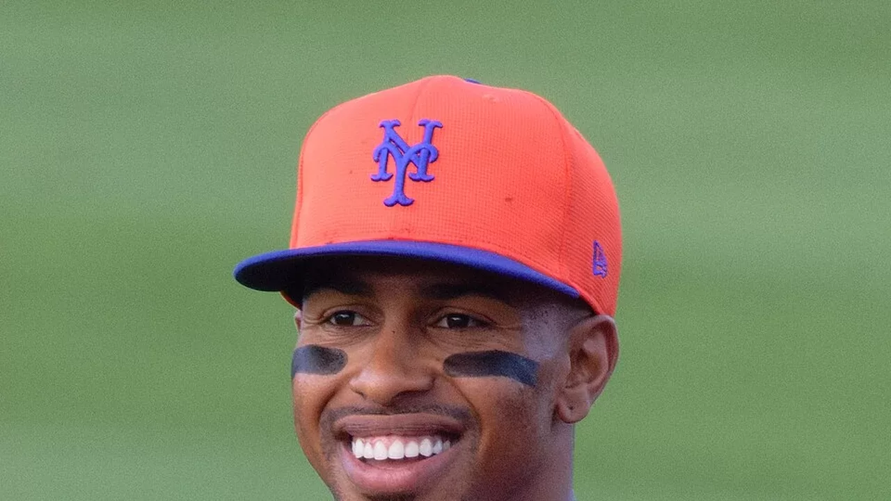 Francisco Lindor con el uniforme de los Mets de Nueva York