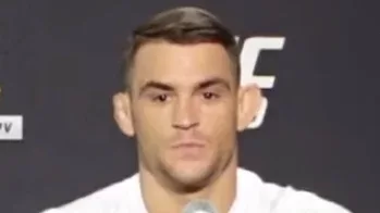 Dustin Poirier, peleador de UFC, en conferencia de prensa
