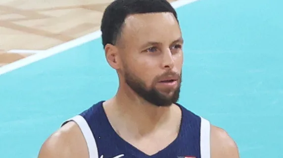 Stephen Curry con el uniforme de su selección